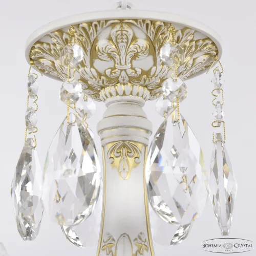 Люстра подвесная AL79101/6/175 B WMG Bohemia Ivele Crystal без плафона на 6 ламп, основание белое патина золотое в стиле классический sp фото 5
